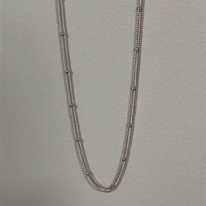 Long 3-Strand Necklace Gold/RoseGold/Silver